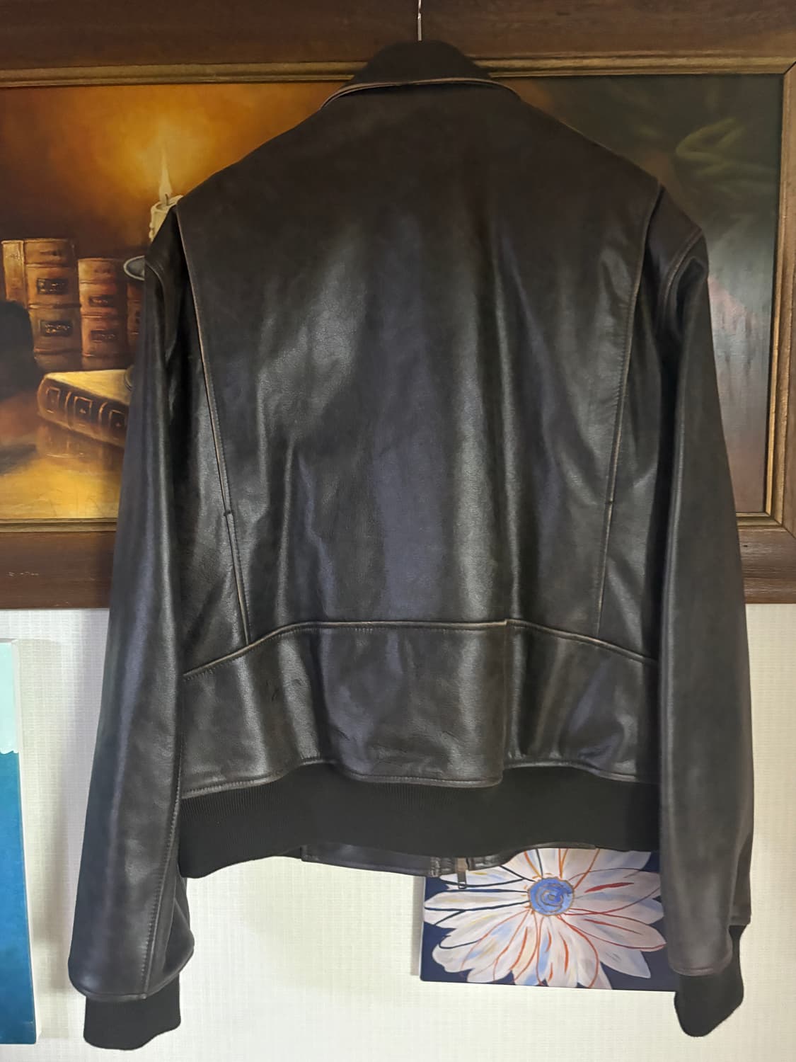 (새상품) 문선 소가죽 레더 자켓 상품이미지4