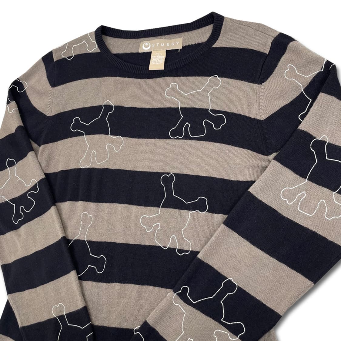 올드 스투시 스컬 패턴 니트 상품이미지3