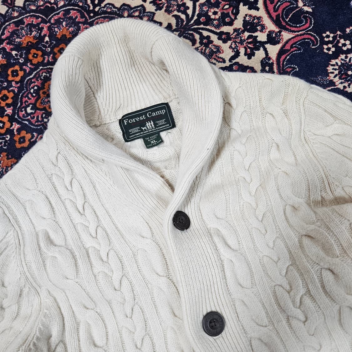 포레스트캠프 케이블 숄카라 가디건 XL size 상품이미지2