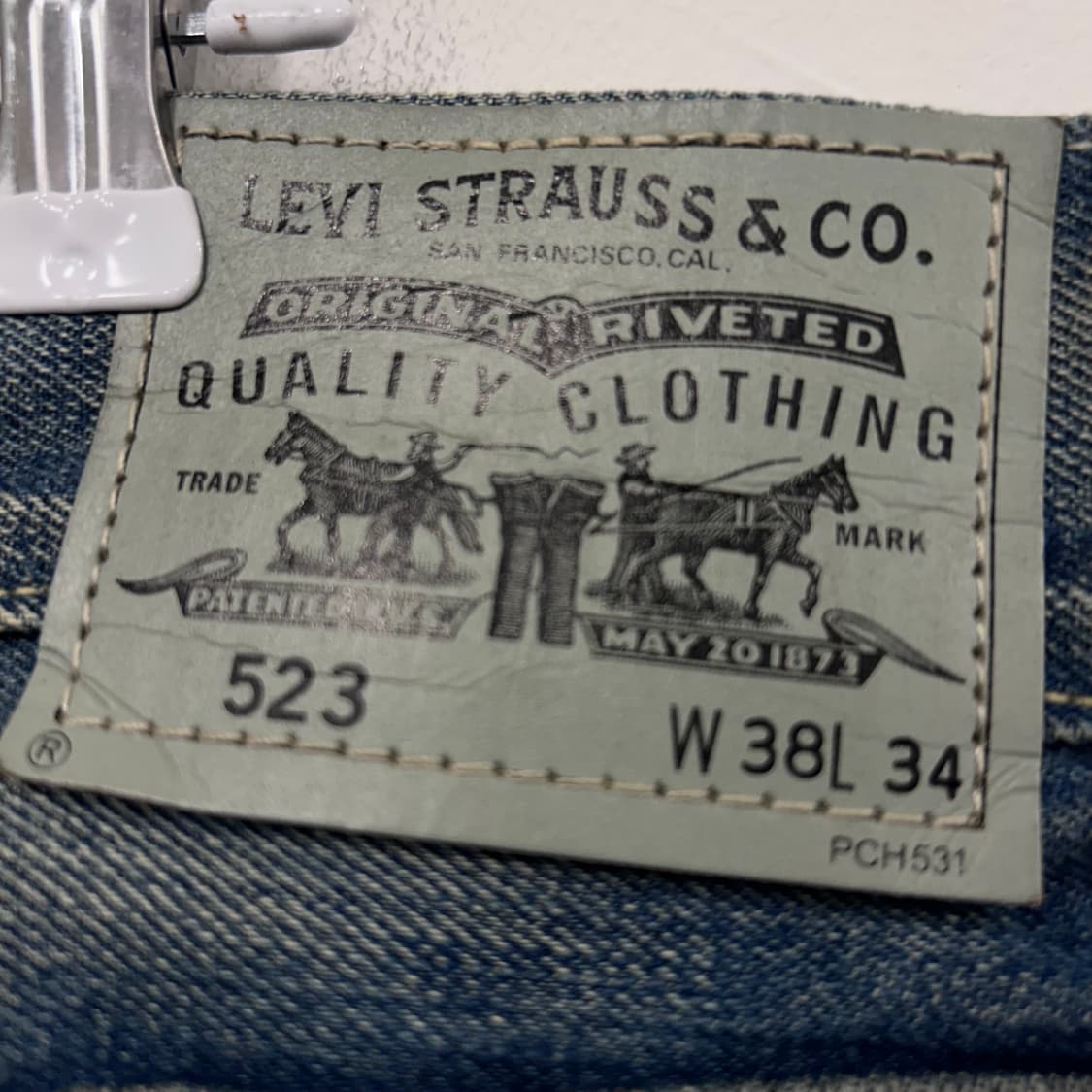 리바이스 523 레귤러핏 워시드 데님팬츠 상품이미지4