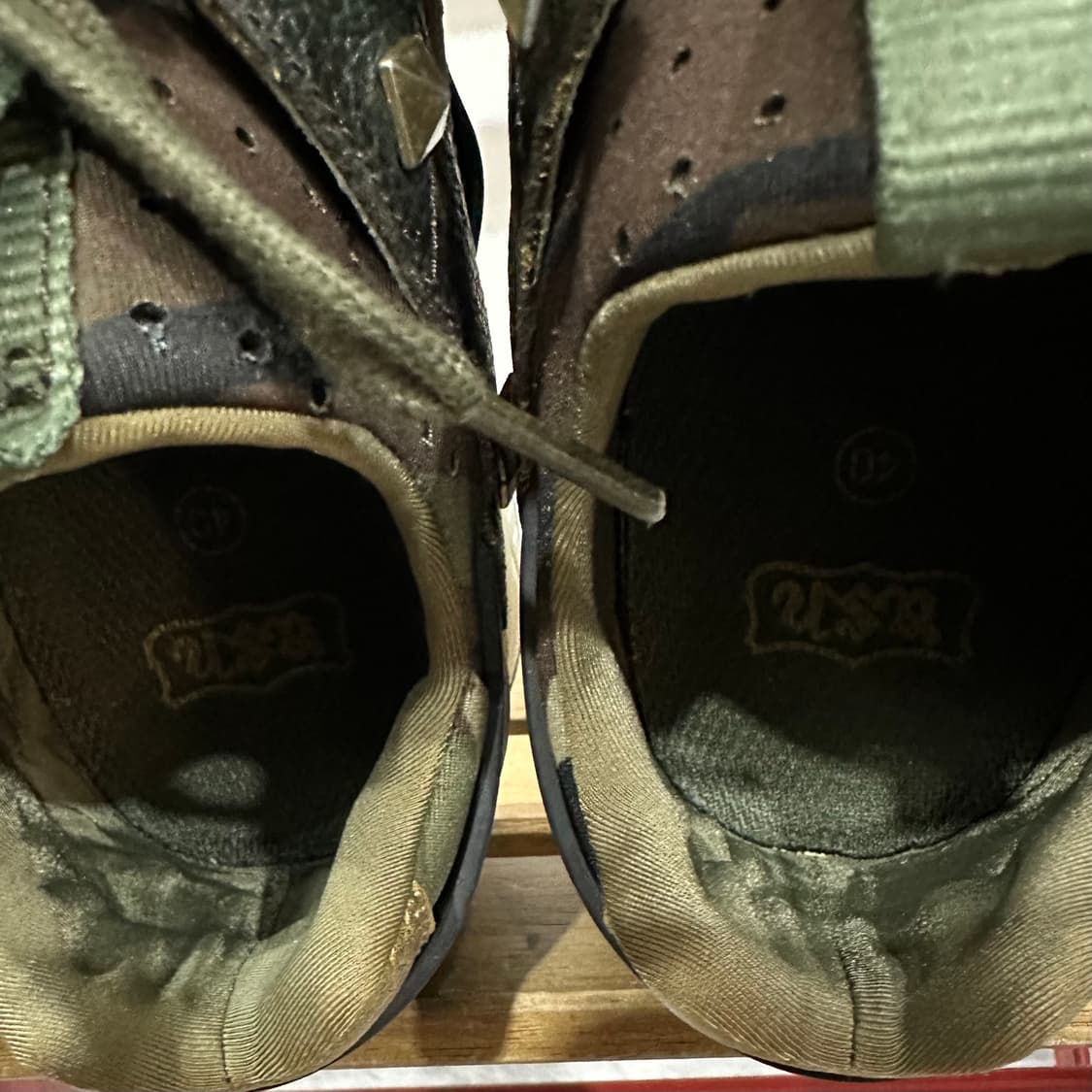 EU40) 260 ASH 아쉬 운동화 남성 남자 신발 카모 카키 골드 상품이미지8