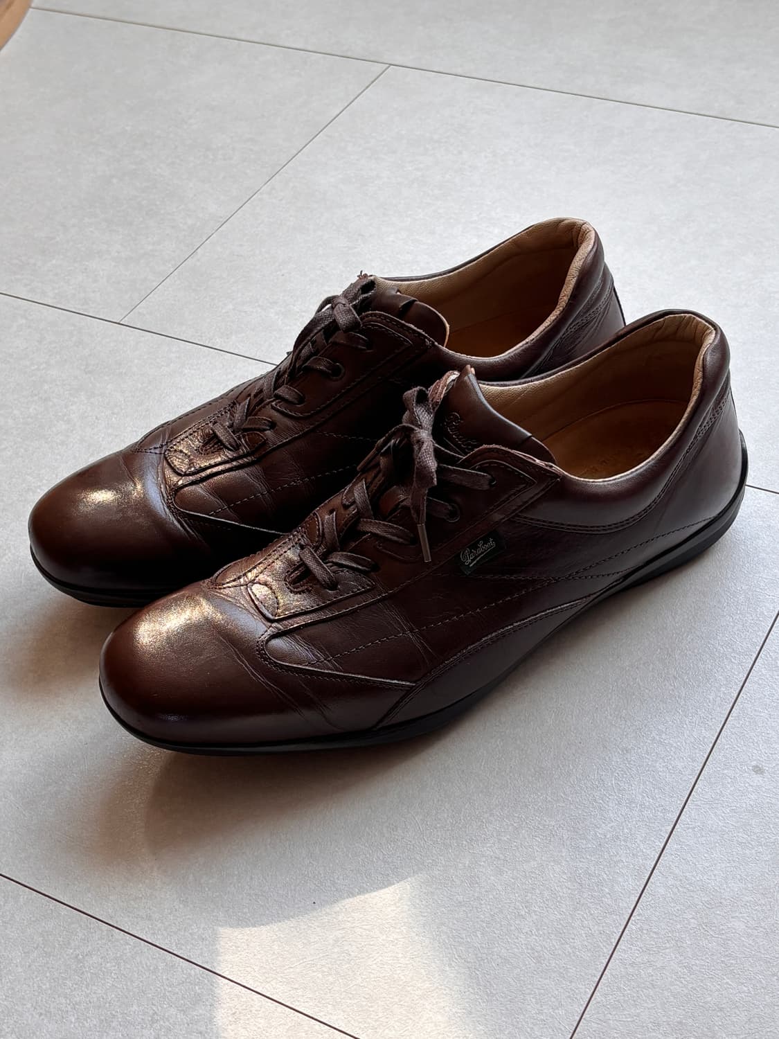 파라부트 UK9 브라운 레더 스니커 - 아메리카컵 무드, 독일군 한 스푼 상품이미지1