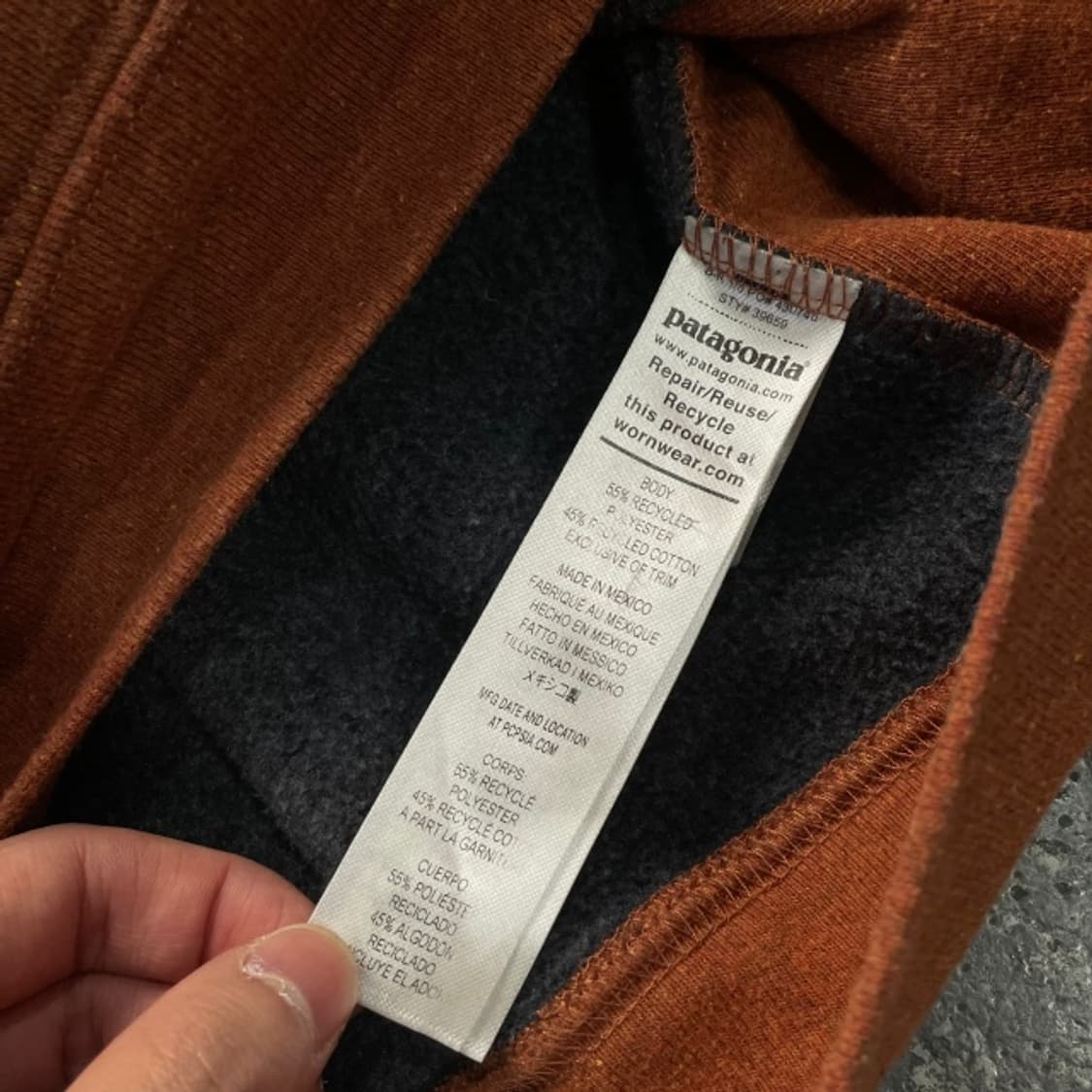 105 파타고니아 기모 후드티 상품이미지5