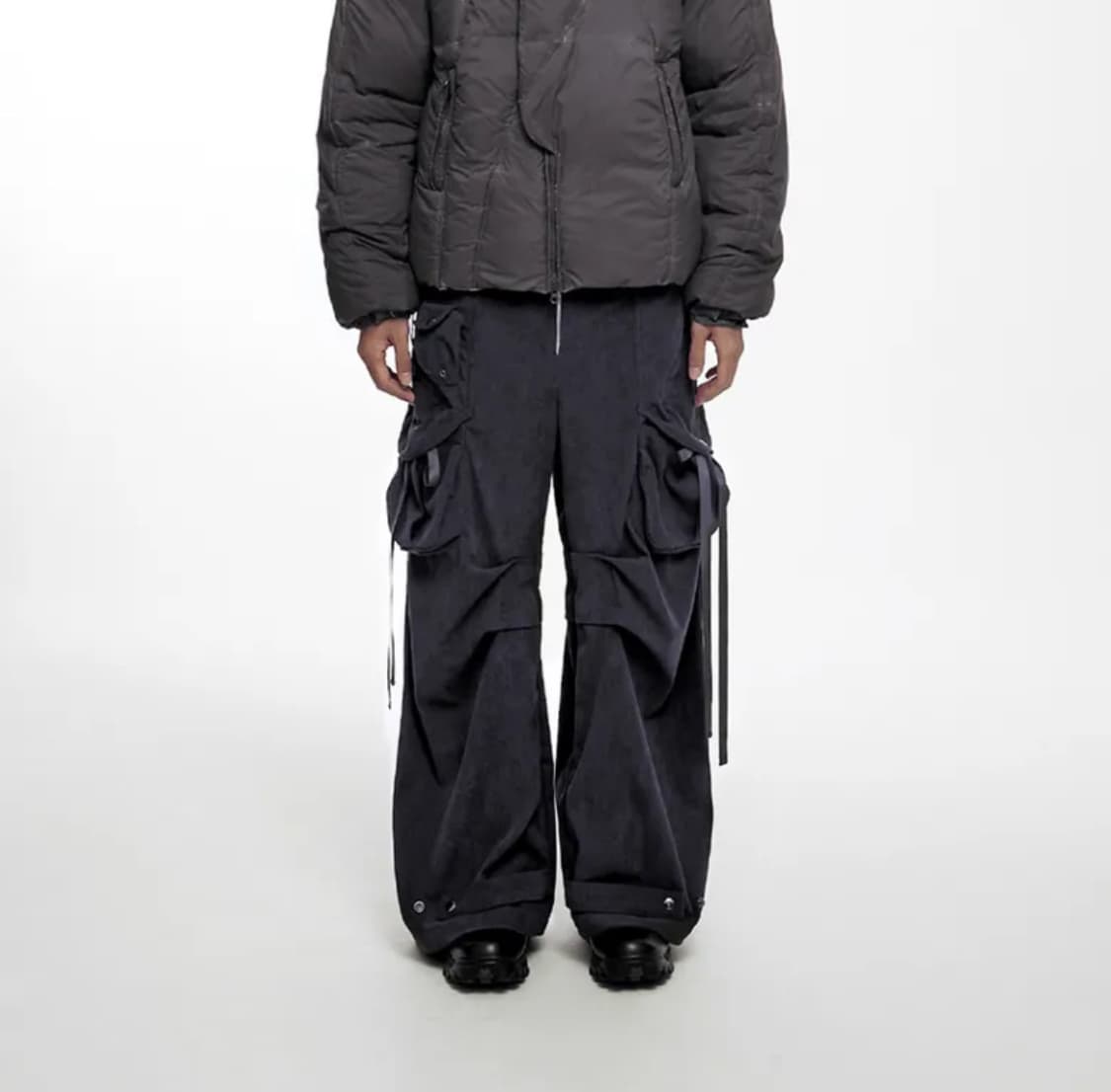 나체 CORDUROY PATCH CARGO PANTS 차콜 상품이미지2