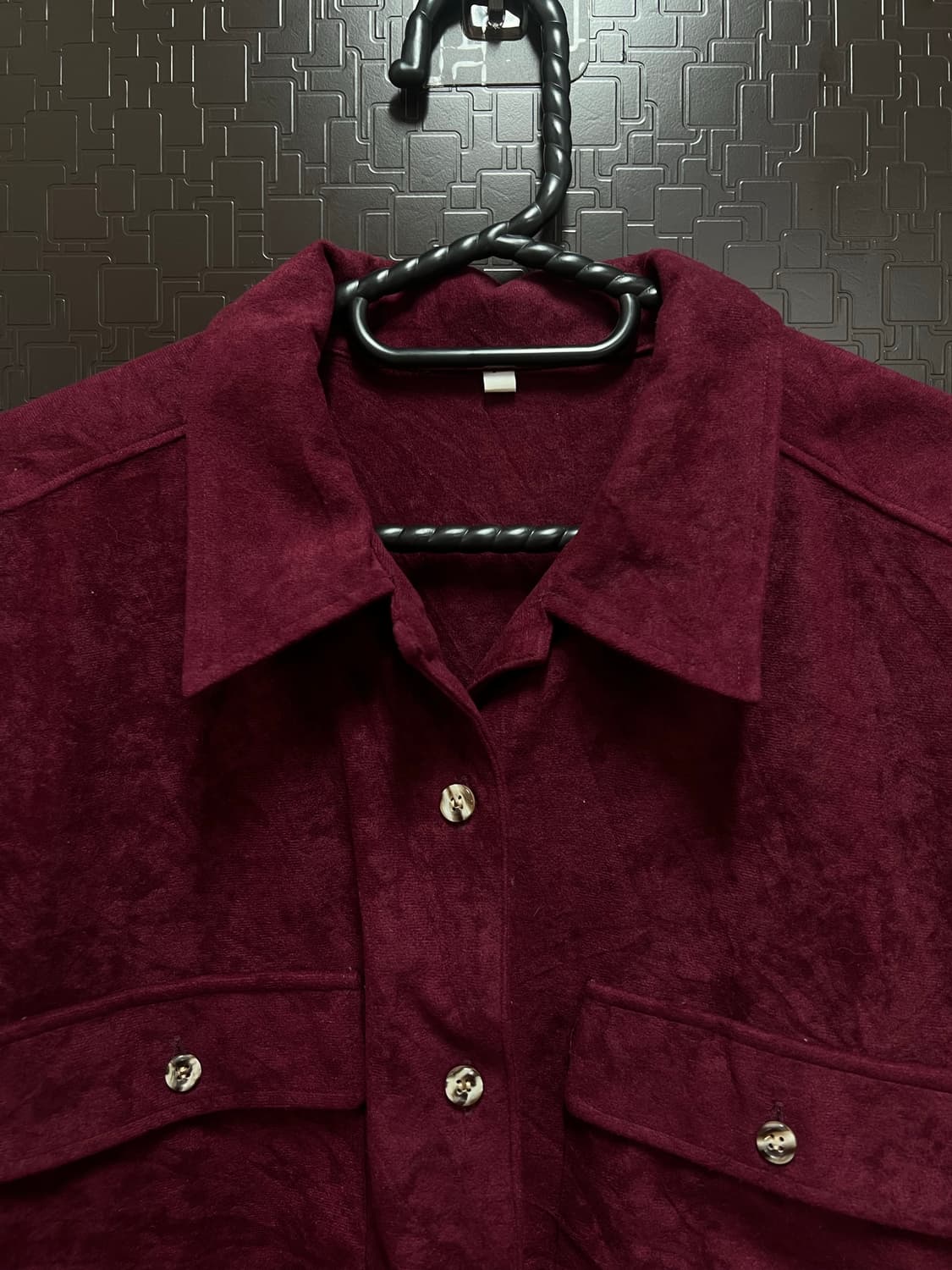 벨벳 레드 와인 셔츠 free 상품이미지3