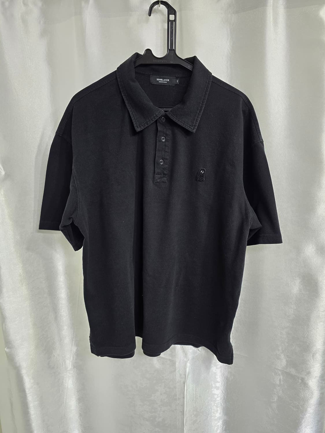 SEMBLANCE 지오송지오 블랙 반팔 카라티셔츠 (1596) 상품이미지1