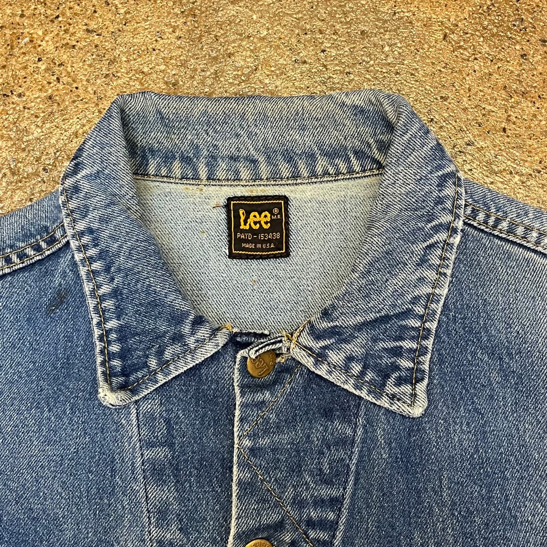 레어 90s Made in USA 빈티지 Lee 리 데님자켓 청자켓 상품이미지6