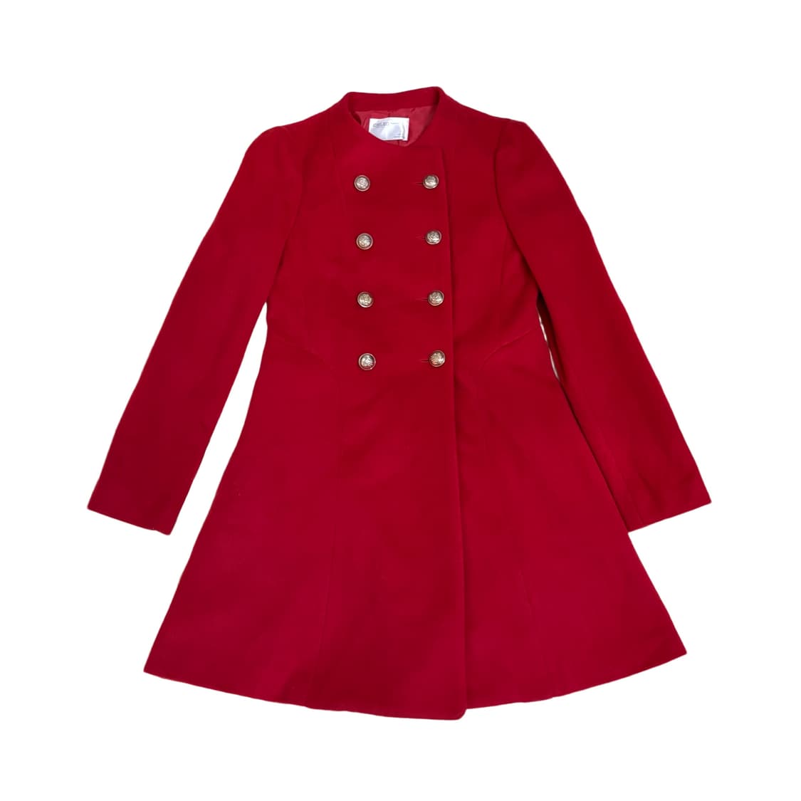 빈티지 클래식 레드 골드 더블 버튼 코트 상품이미지2
