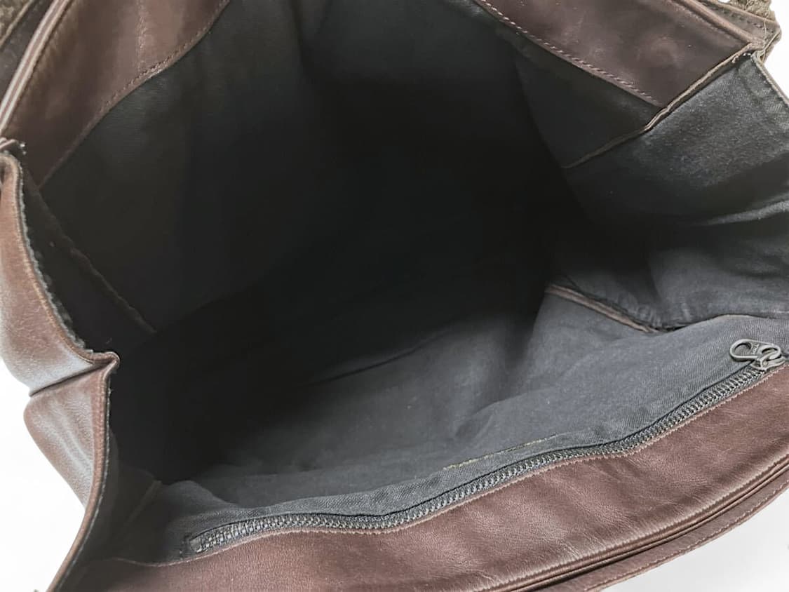 드리스 반노튼 니트 레더 레이어드 숄더백 상품이미지4