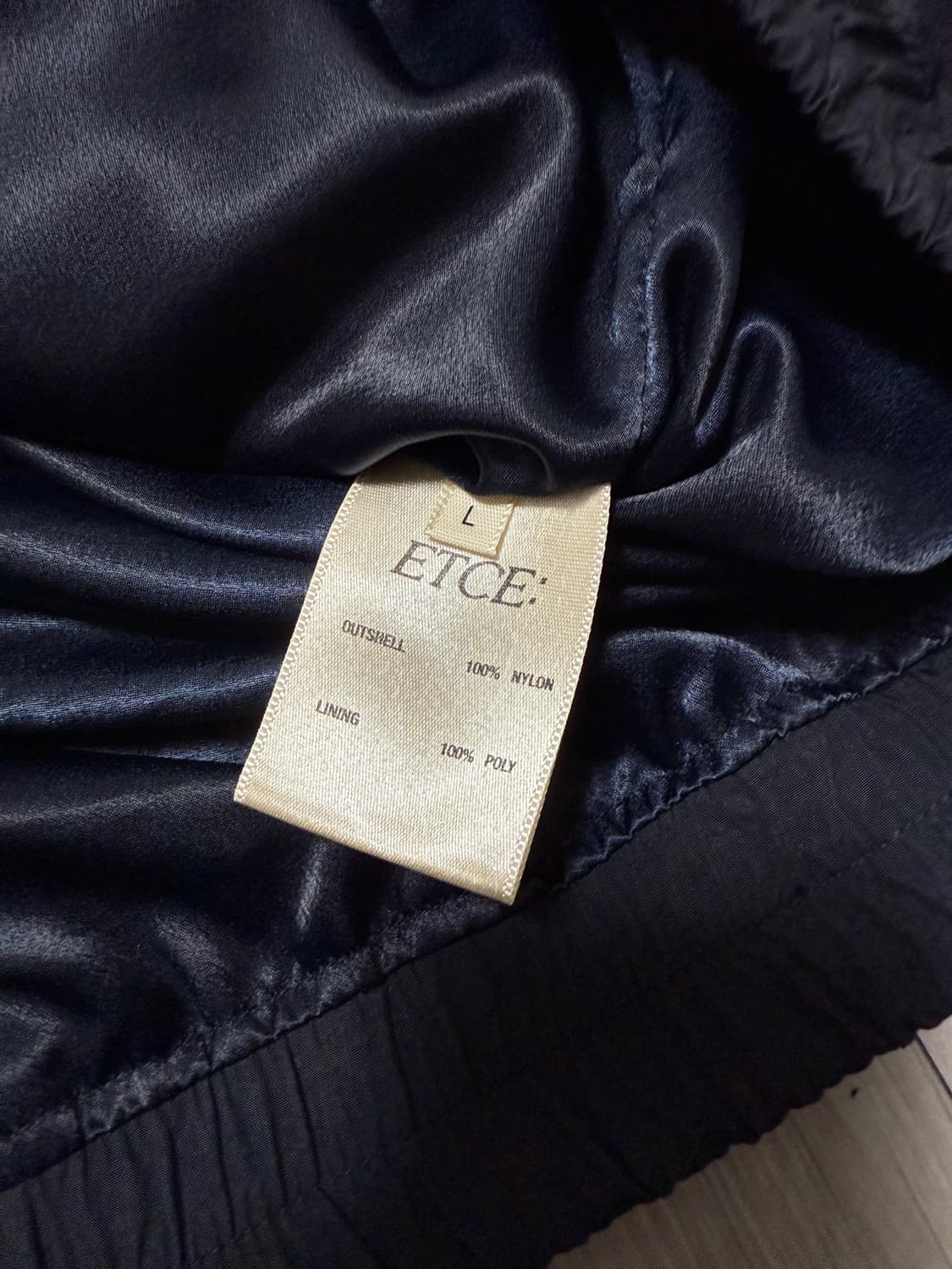 [L] ETCE 보이후드 나일론 트랙자켓 네이비 상품이미지3
