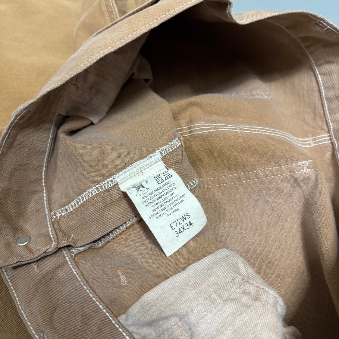 칼하트(Carhartt) 펌킨컬러 코튼 카펜터 워크 팬츠 상품이미지4