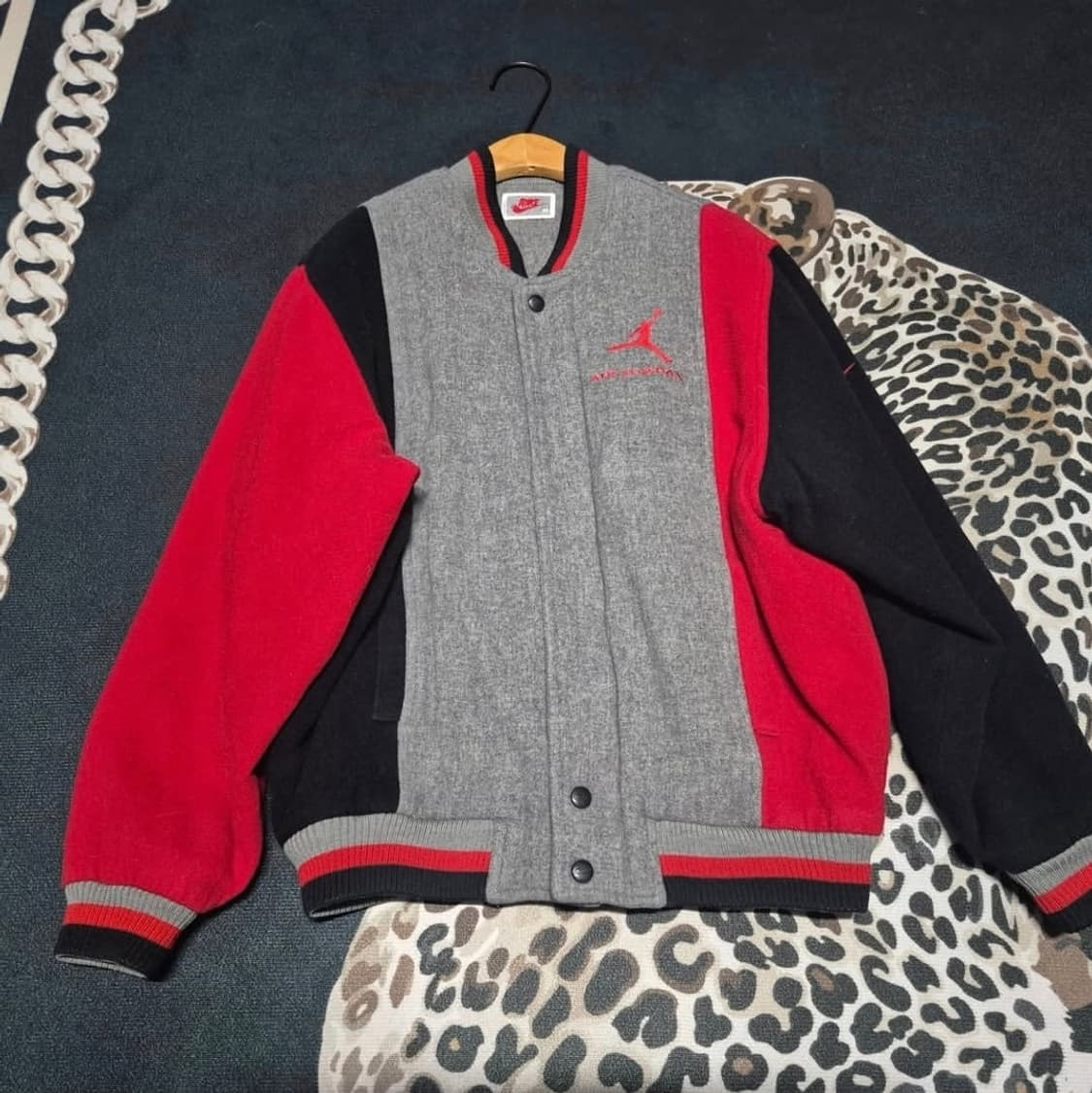 90's 나이키 삼나스포츠 에어조던 울 바시티 자켓 L 상품이미지1