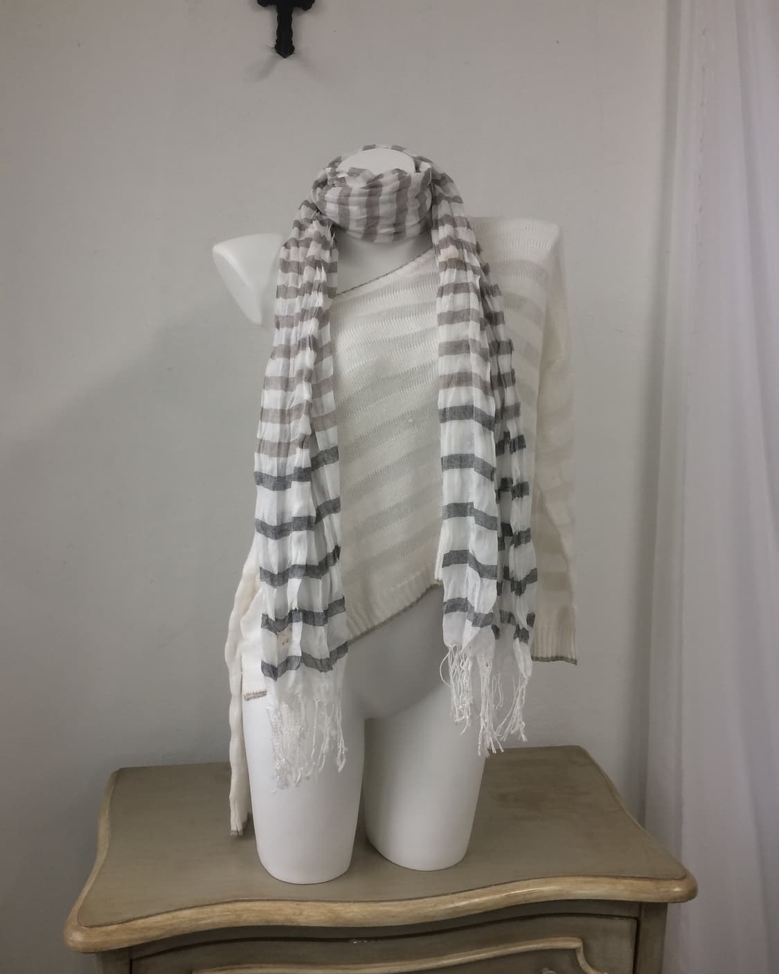 stripe pattern scarf 상품이미지2
