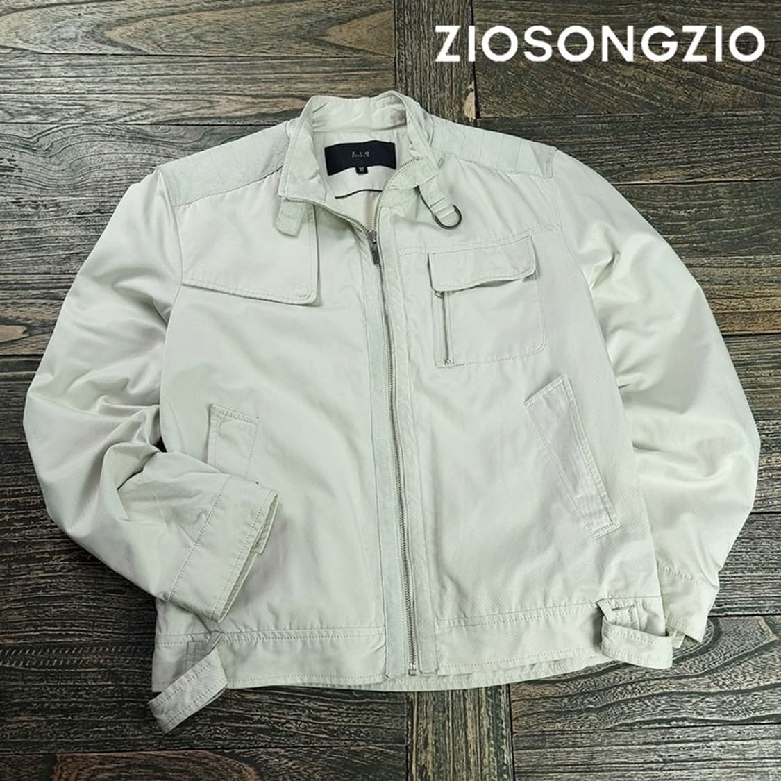 [지오송지오] 건플랩 하이넥 집업 자켓 아이보리 M19641 상품이미지1