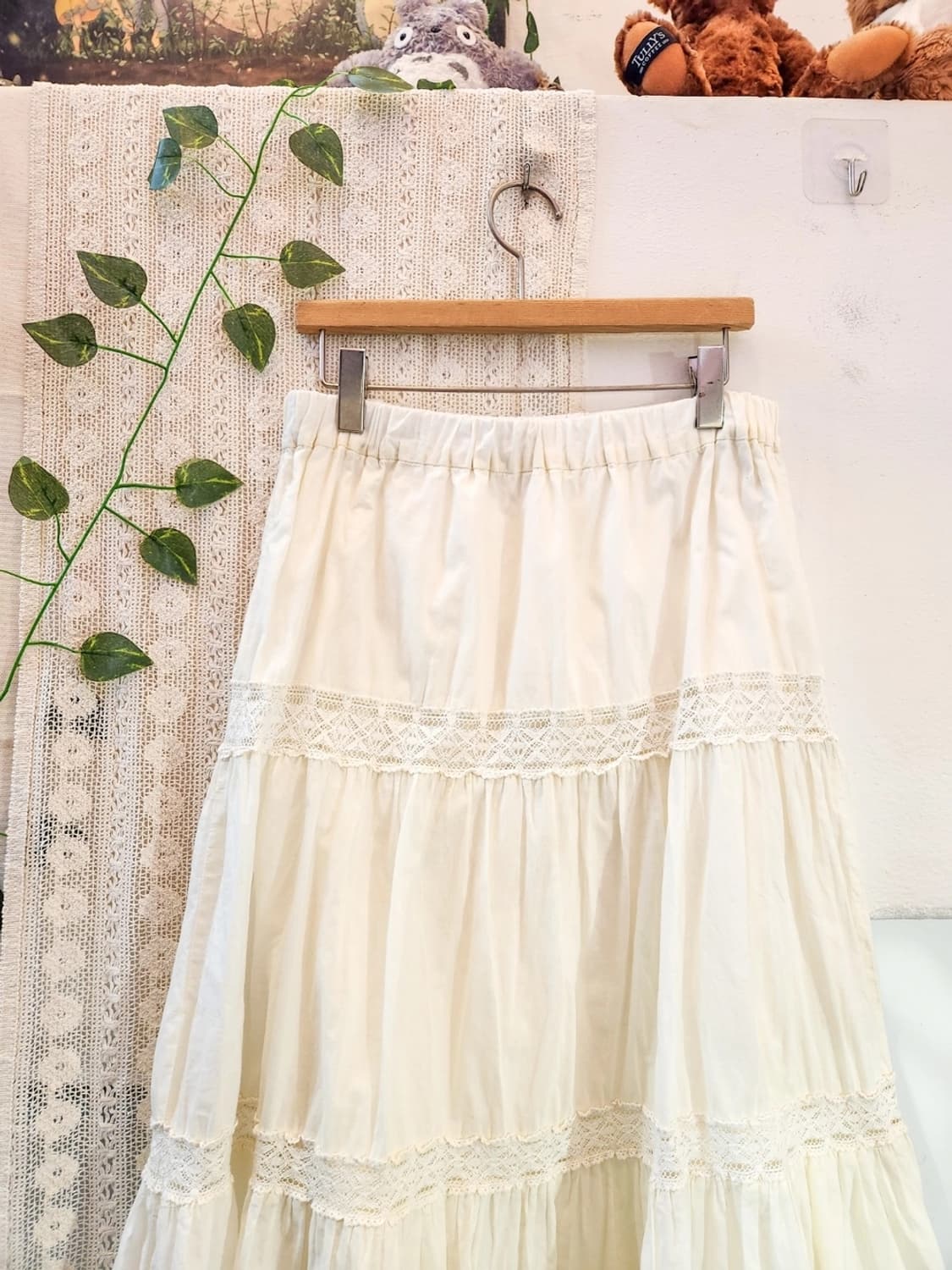 빈티지 아이보리 캉캉 레이스 스커트 상품이미지5