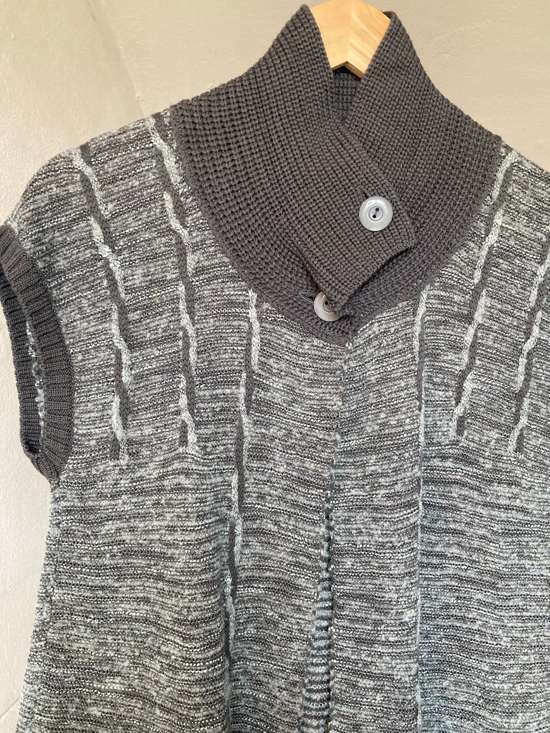 울 79% 레이어드 반팔 니트 상품이미지2