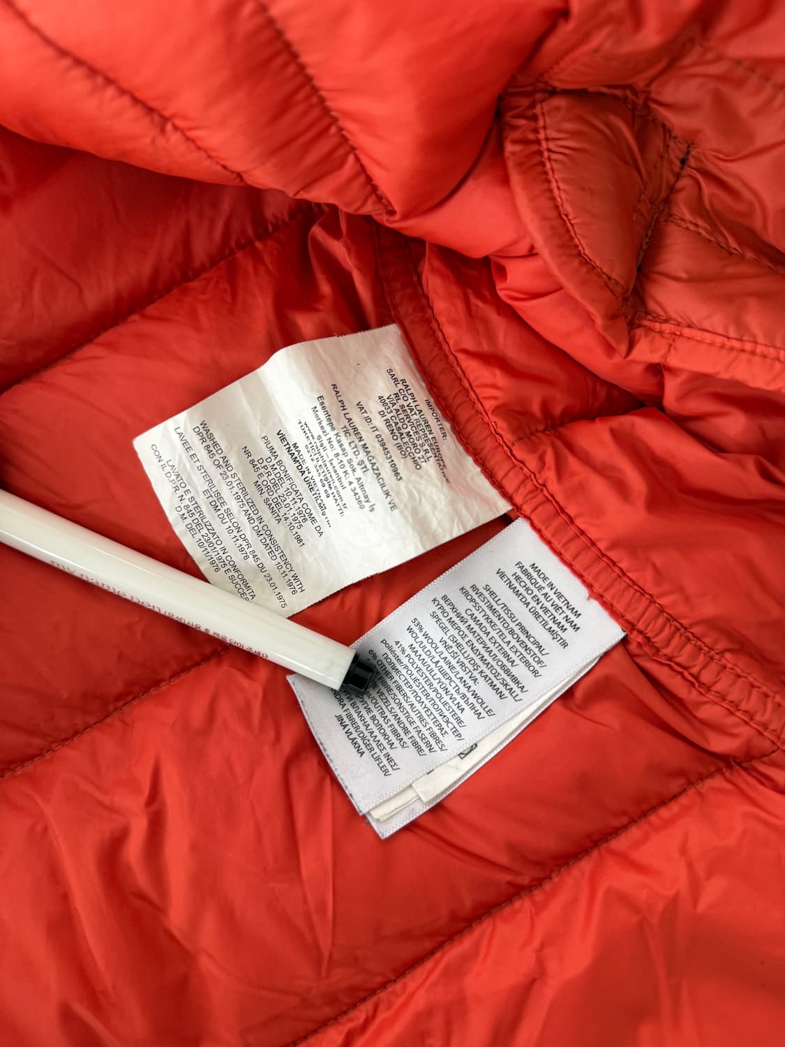 폴로 랄프로렌 신형 QR라벨 블랙와치 울 다운 패딩 자켓 상품이미지9