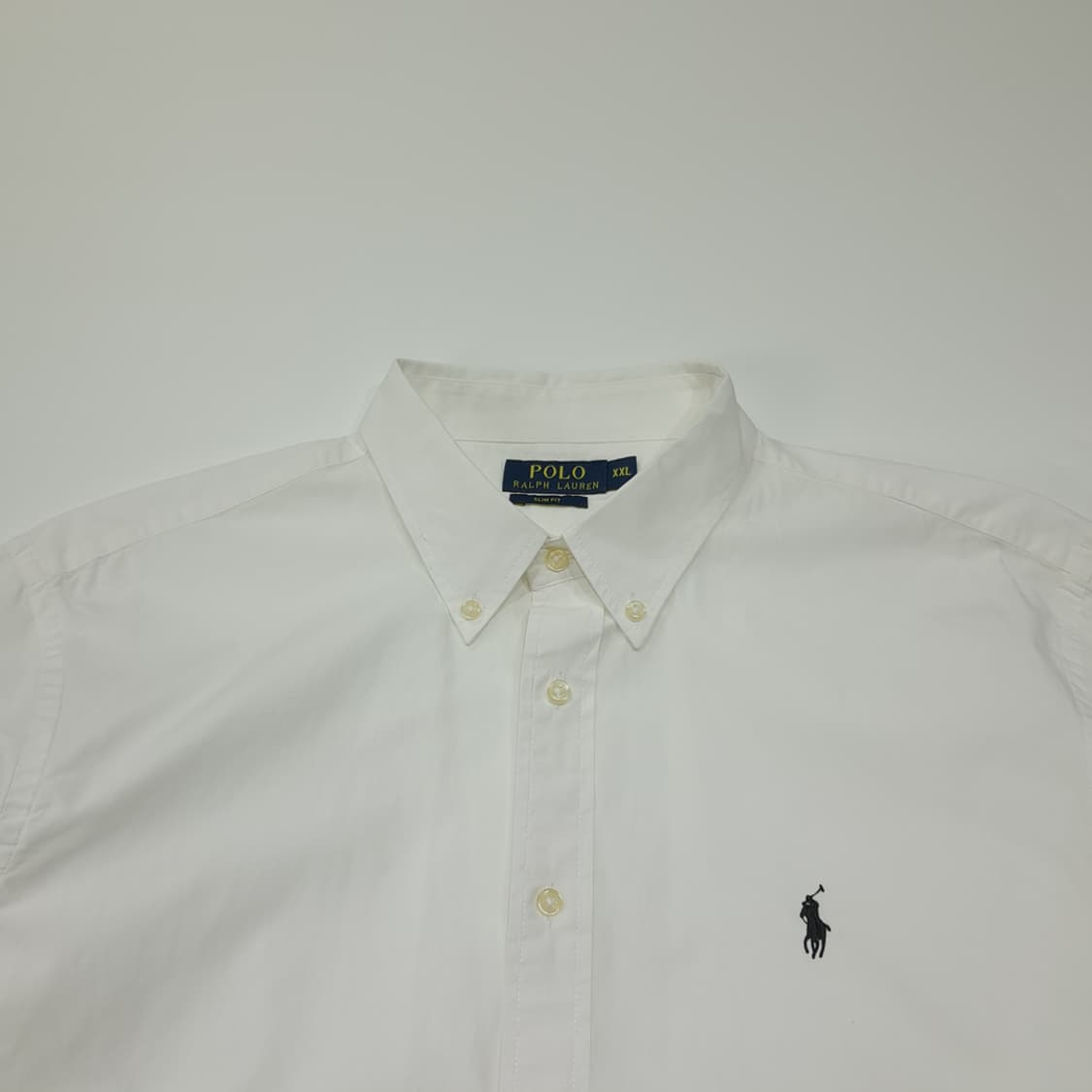 CL766 2XL 폴로 스리랑카판 슬림핏 버튼다운 화이트 셔츠 남방 상품이미지2