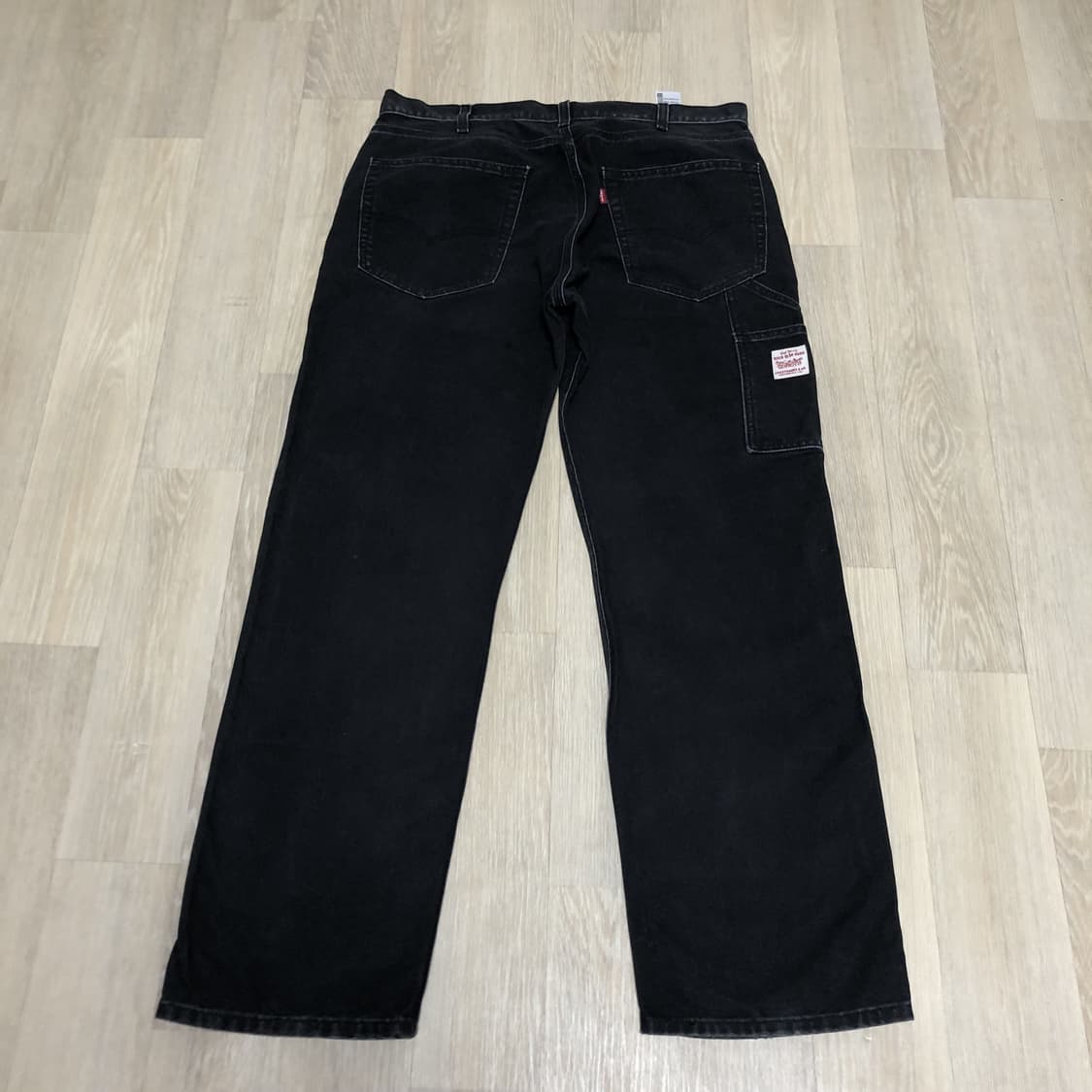 (34) 리바이스 555 릴렉스 스트레이트 캔버스 카펜터 팬츠 블랙 상품이미지7