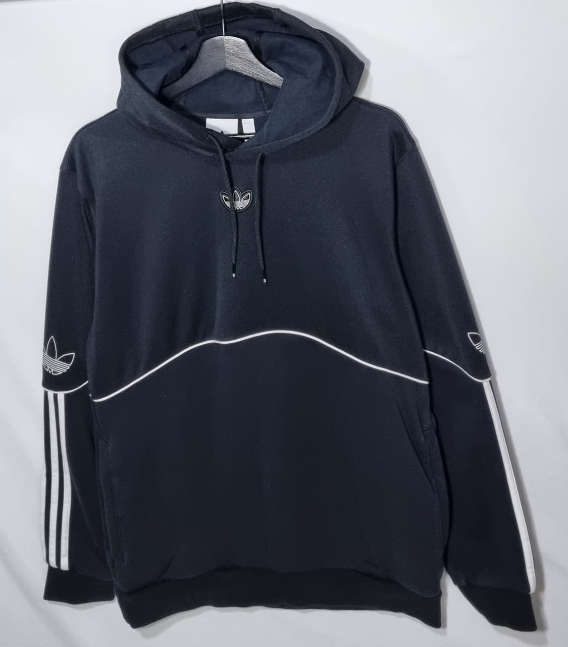 L ) 아디다스 블랙 아웃라인 오리지널 후드티 상품이미지1