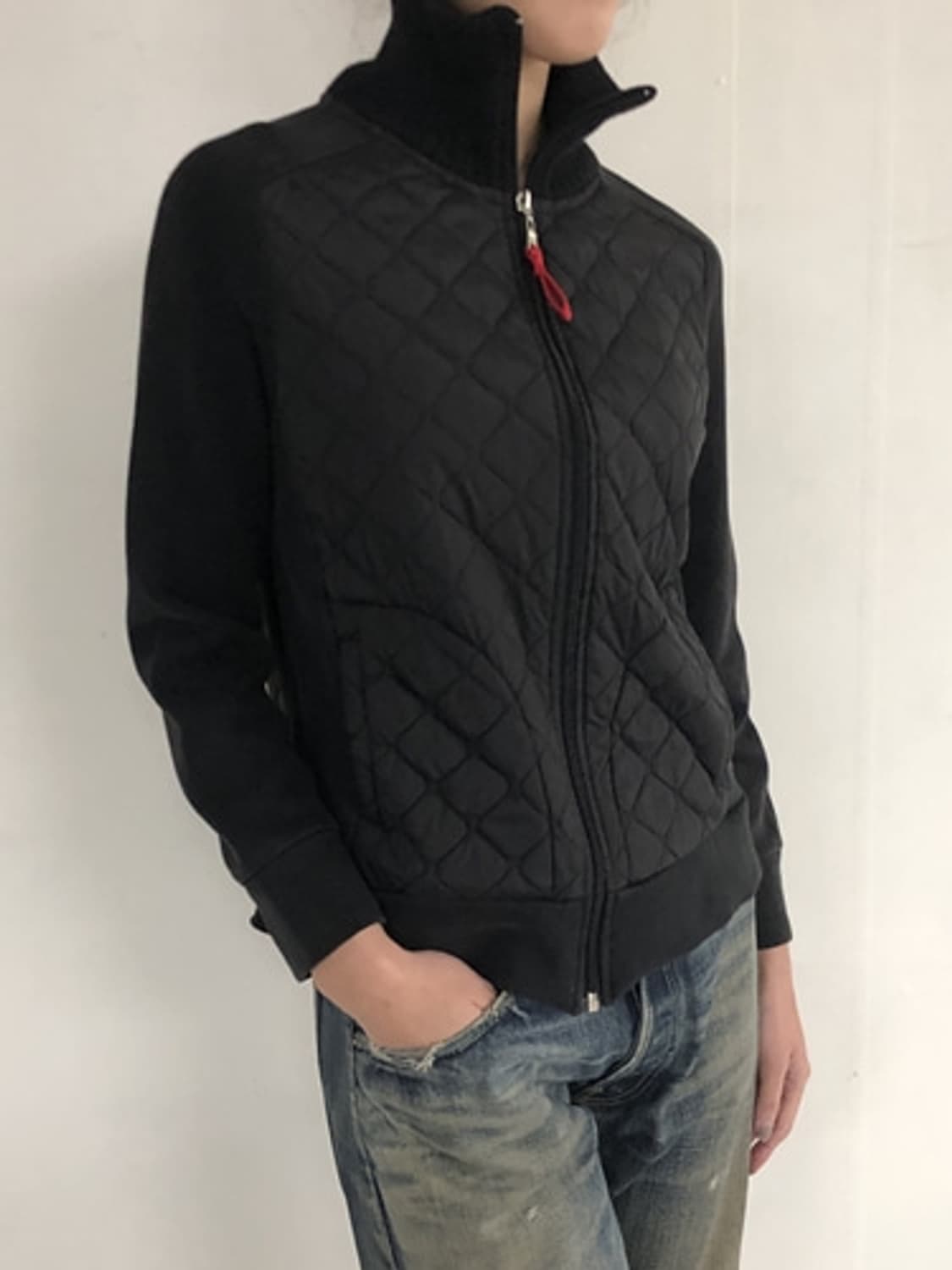 Prade black quilted zip up 상품이미지1