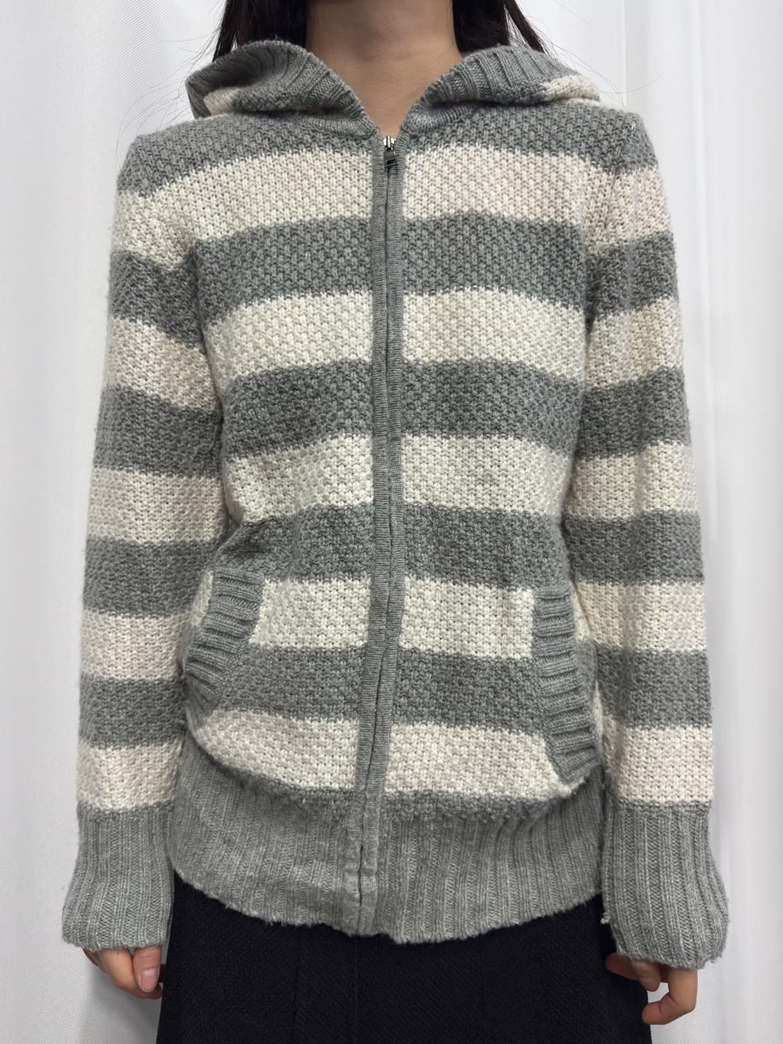 gap stripe knit hood zipup 상품이미지1