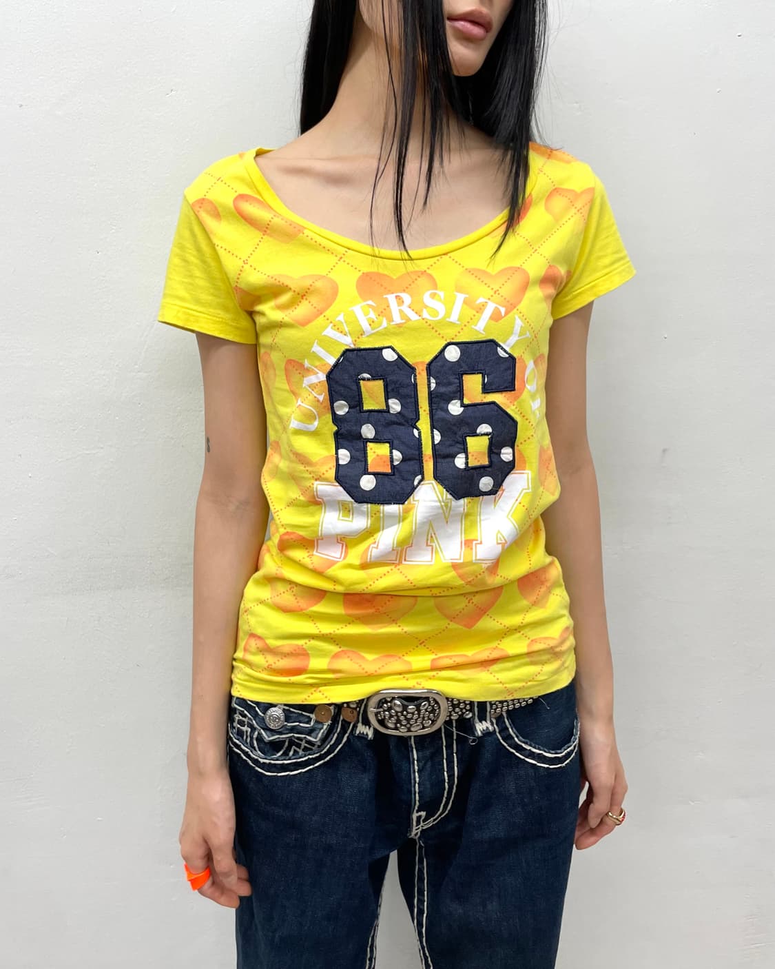 86 Argyle Heart Yellow T-shirt  상품이미지4