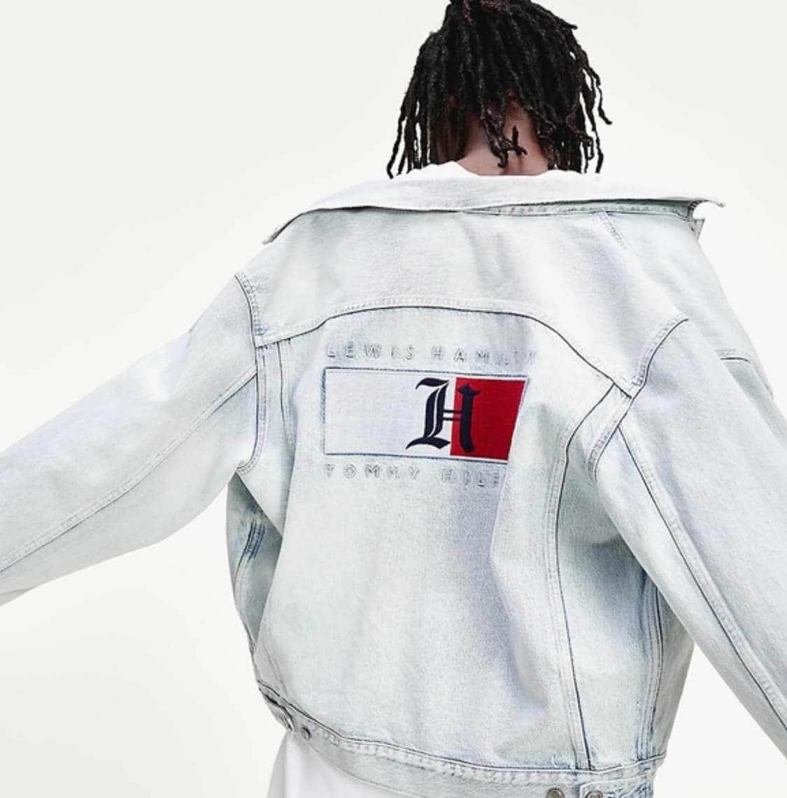 타미힐피거 루이스 해밀턴 데님 백 플래그 숏 트러커 자켓 상품이미지2