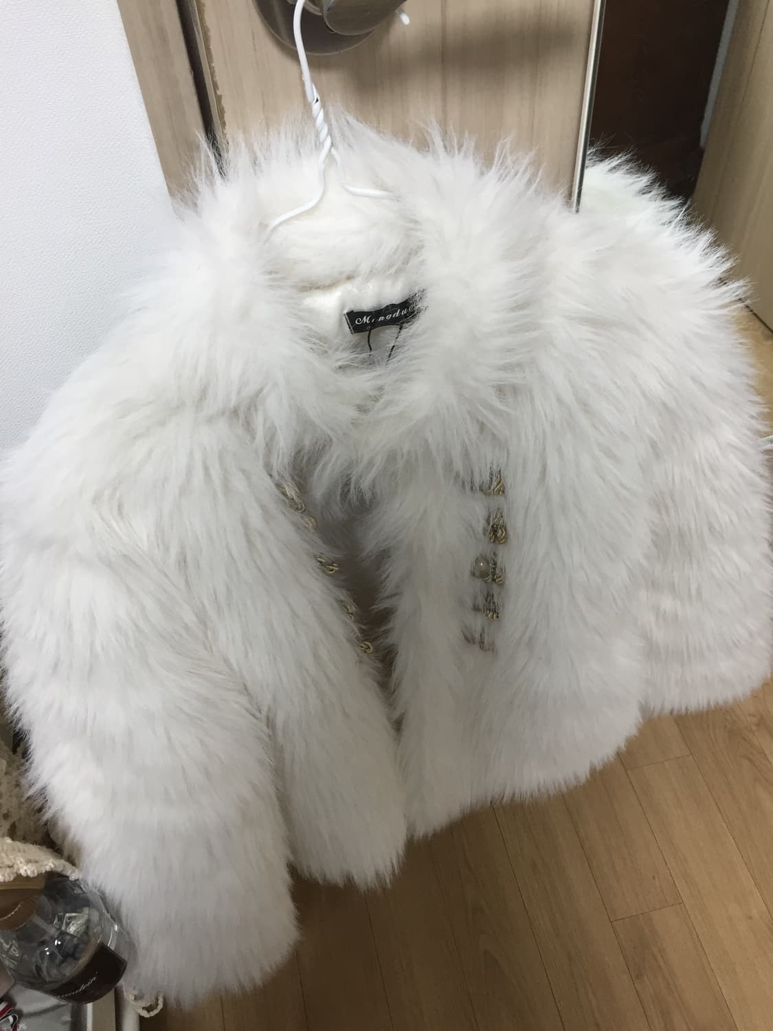 빈티지 화이트 퍼자켓 상품이미지2