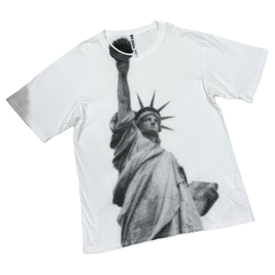 웨스켄 자유의 여신상 반팔 티셔츠 화이트 2 상품이미지2