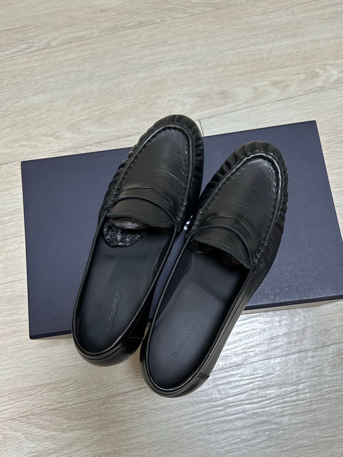 [260] 수트서플라이 블랙 레더 로퍼 상품이미지2