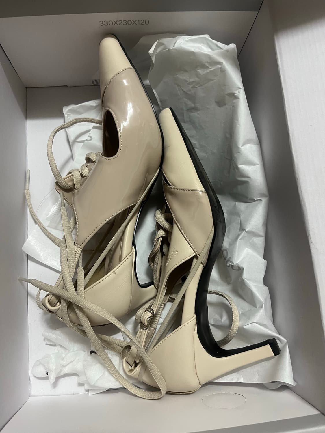 Ojos Multistrap Stiletto Heels Beige 235 상품이미지4