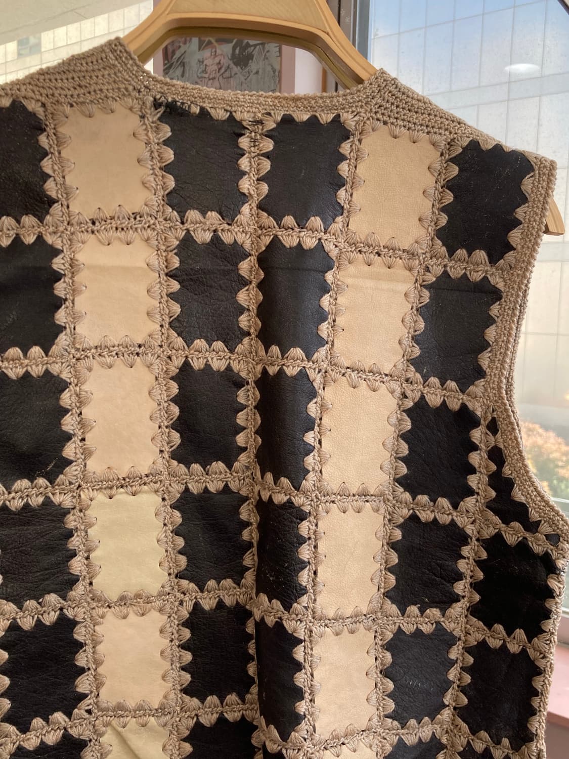 에스닉 크로셰 레더 베스트 상품이미지5