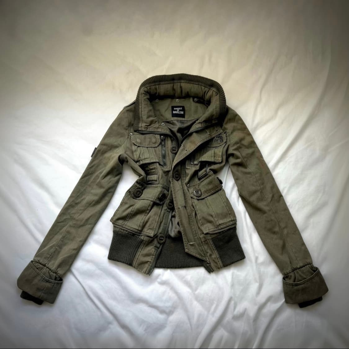 고스트오브할렘 아카이브 하이넥 투웨이 패치 집업 자켓 y2k 펑크 갸루 상품이미지2