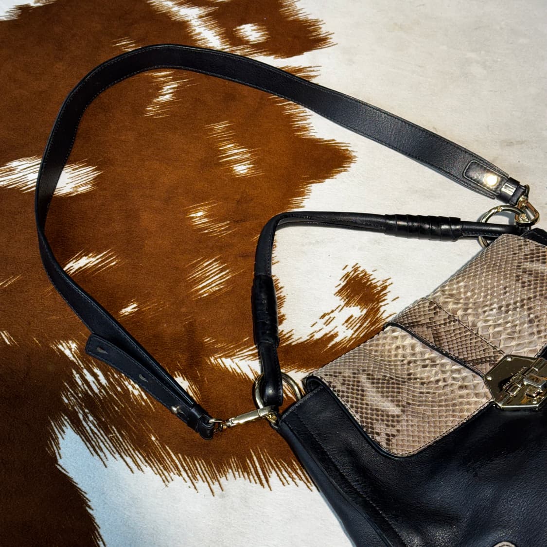 발렌시아가 파이톤 레더 숄더백 크로스백 (OS) y2k 상품이미지7