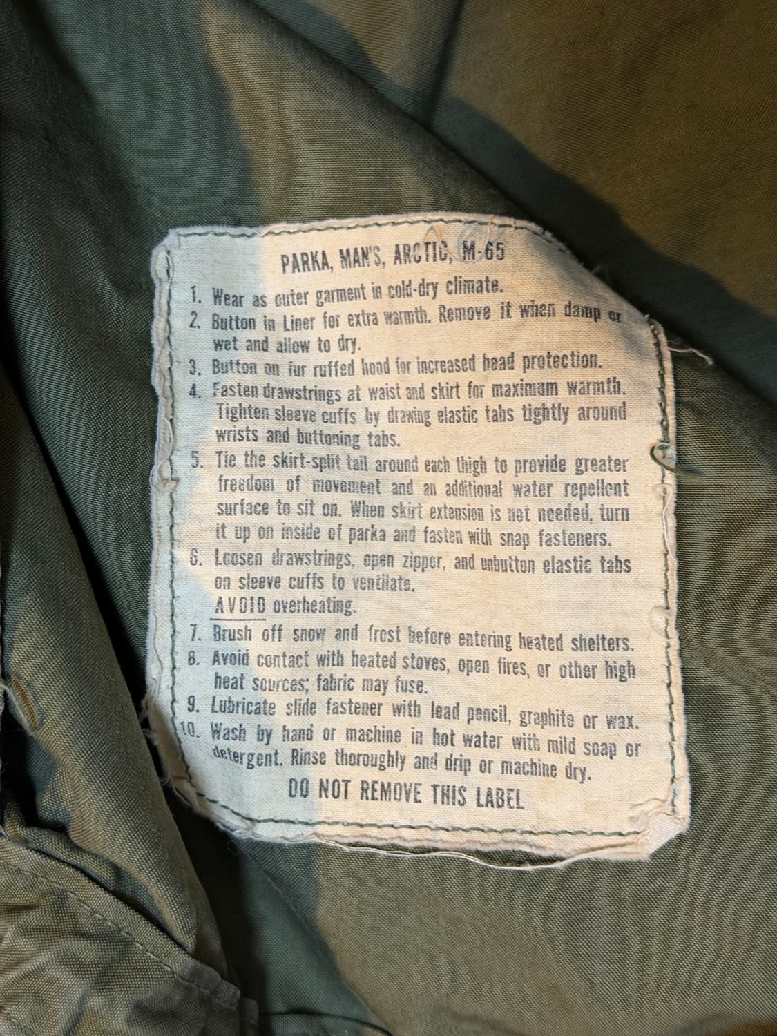 60s 미군 오리지널 M65 1세대 피쉬테일 파카 상품이미지6