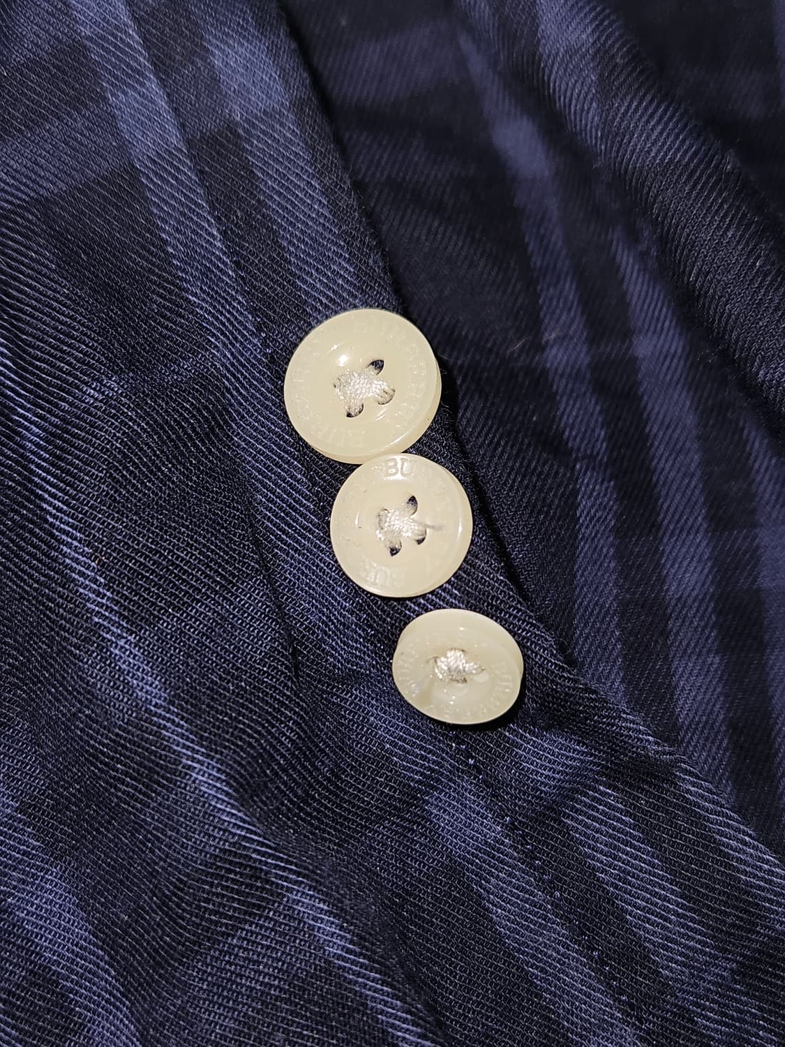 버버리 BURBERRY 다크블루 체크 셔츠 코튼 L (정품) 상품이미지5