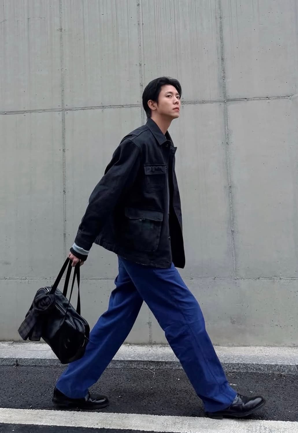 쿠어 오버 다이드 커버올 자켓 워시드차콜 M 사이즈 상품이미지1