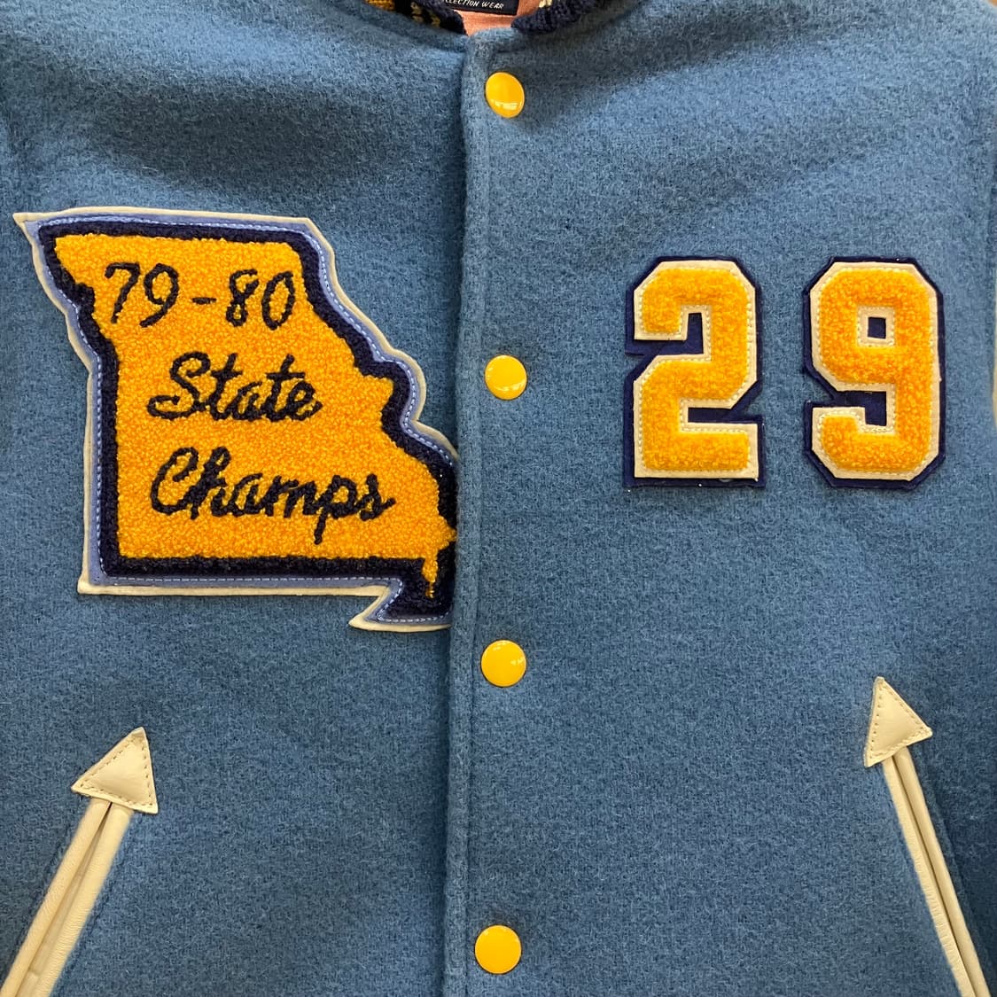 클로버리프 블루 스타디움 자켓 상품이미지4