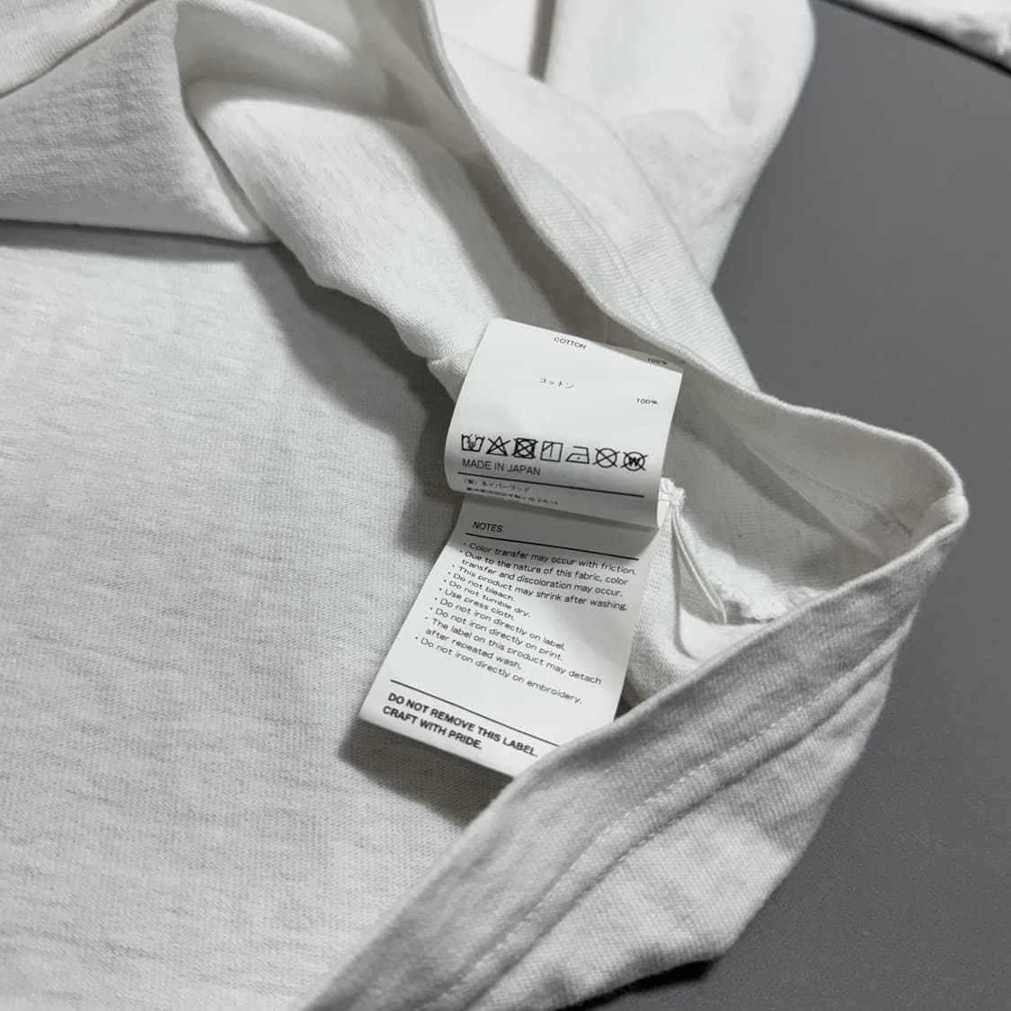 더블탭스(WTAPS) 화이트컬러 닷 사이트 자수 로고 크루넥 반팔 상품이미지7