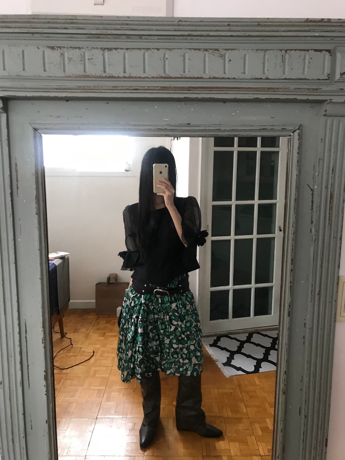 vintage pattern skirt 상품이미지4