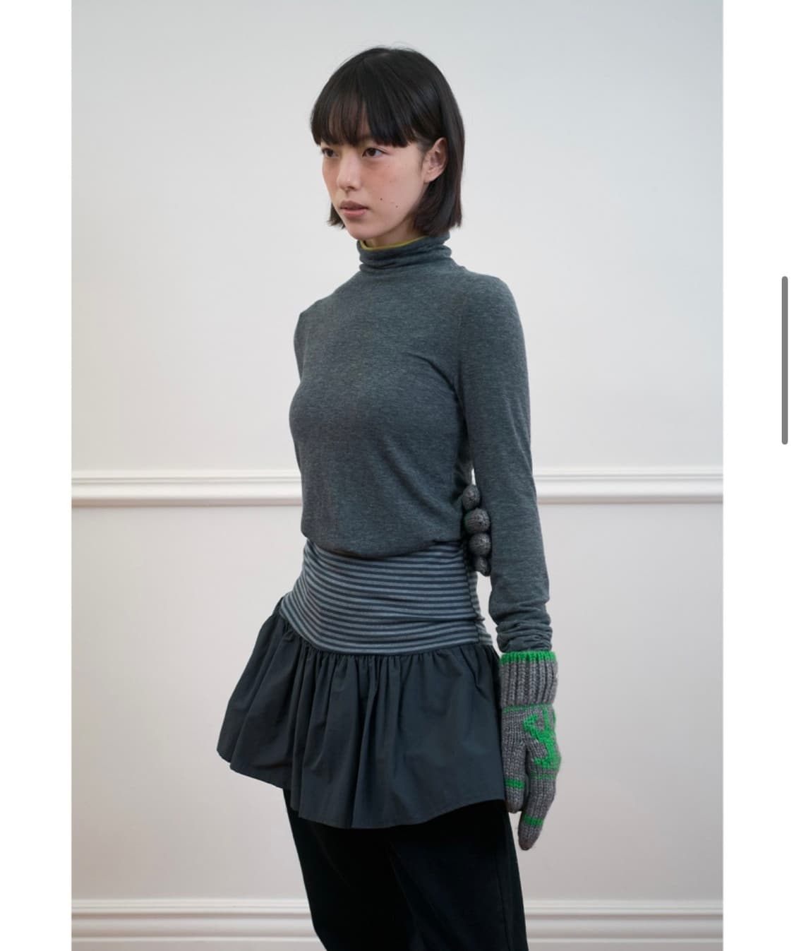 노컨텐츠 스트라이프 미니 스커트 상품이미지2