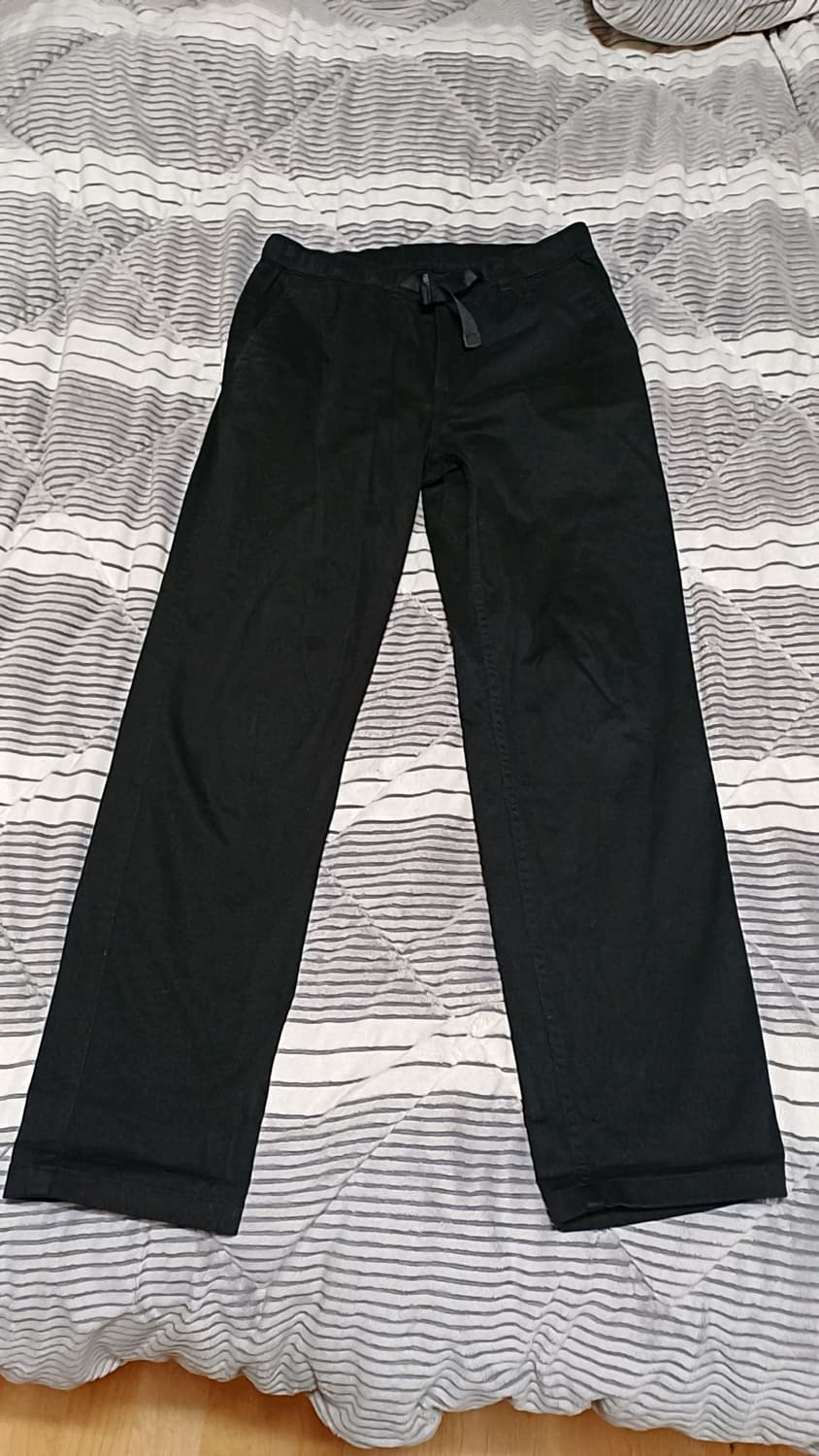 무신사 밴딩블랙면바지 실측31인치 기장102 상품이미지1