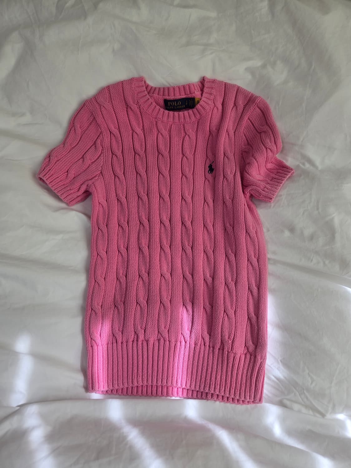 폴로 케이블 반팔 니트 상품이미지1