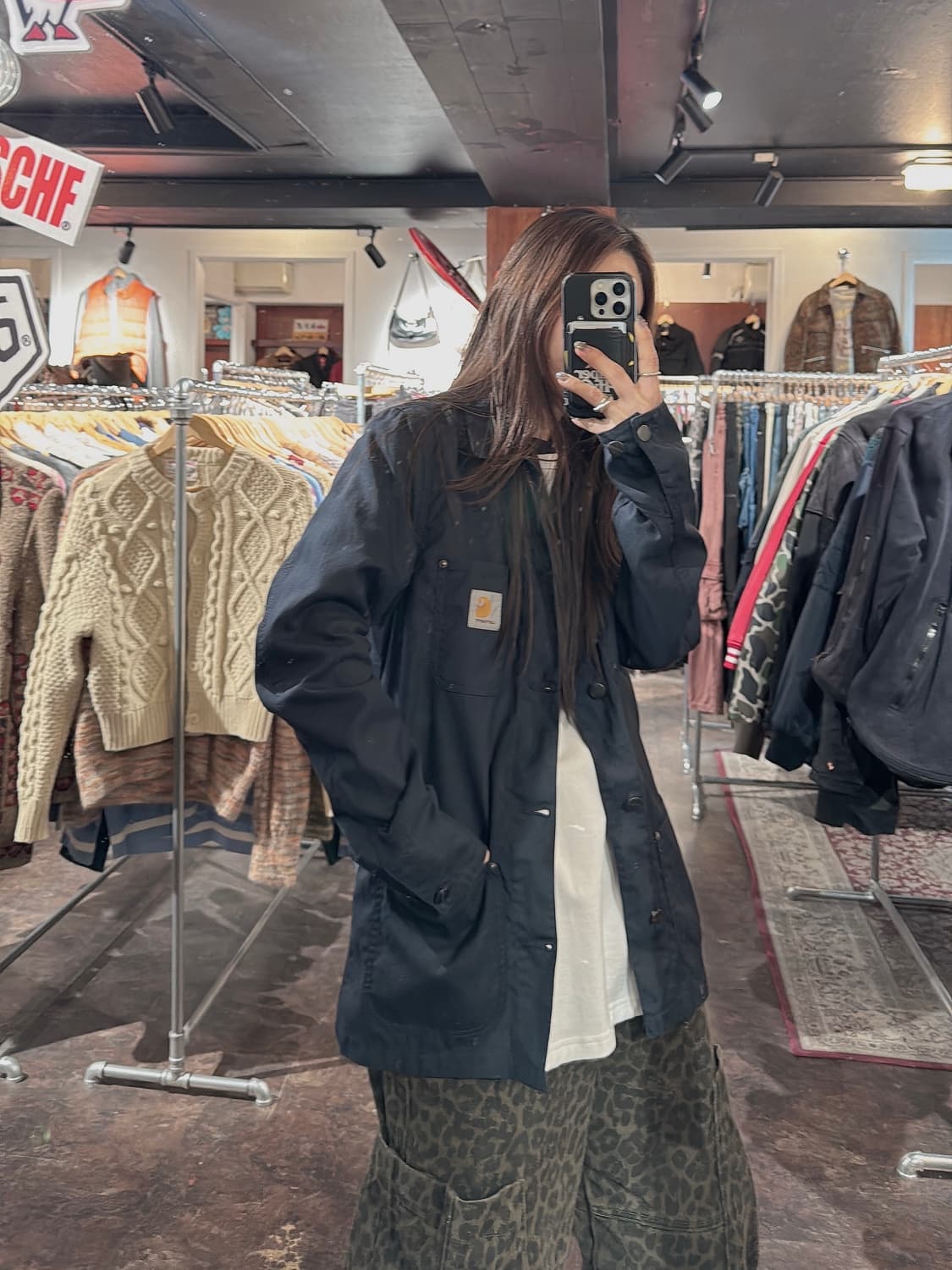 칼하트 wip 미시건 초어 포켓 코트 워크 자켓 네이비 S 상품이미지10