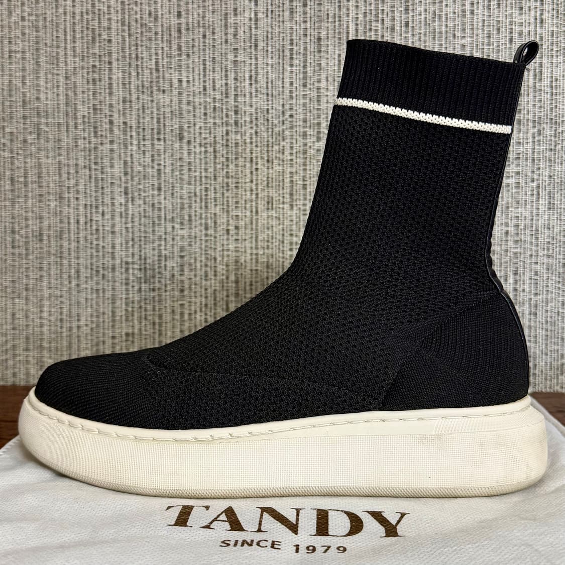 탠디 TANDY 블랙 니트 삭스 부츠 스니커즈 부티 앵클 부츠 235 상품이미지3