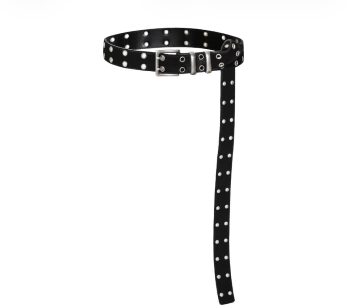 Kamien x MJD DOUBLE HOLE BELT BLACK 상품이미지1
