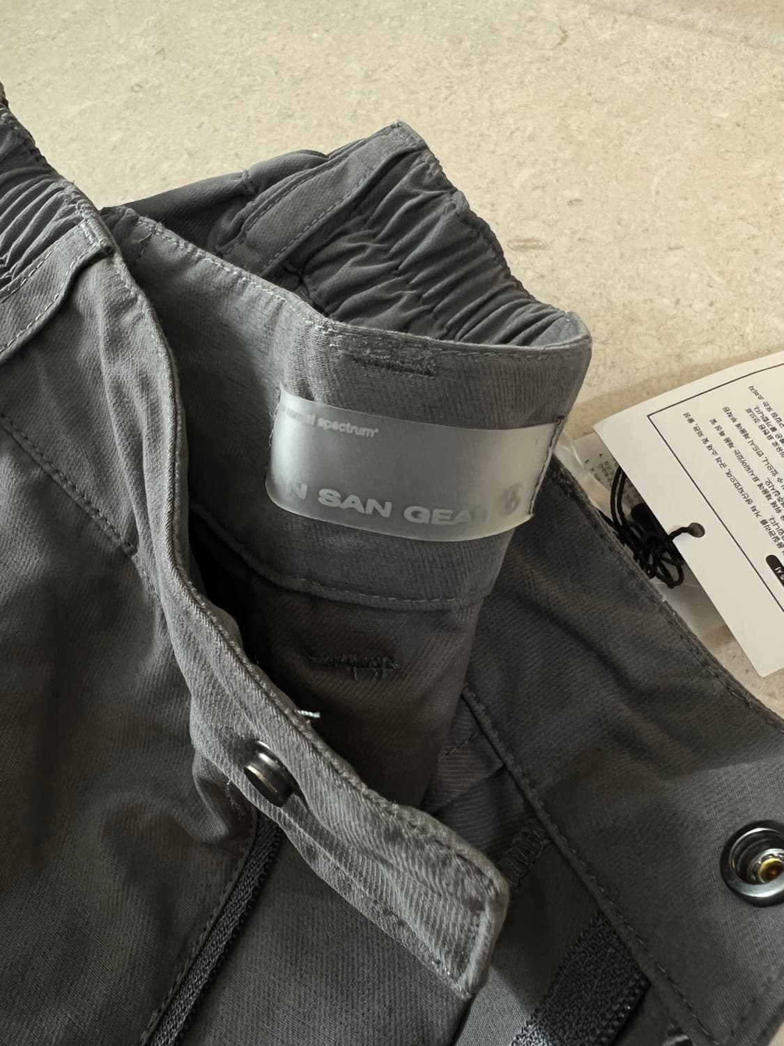 산산기어 지퍼팬츠 차콜(새상품) 상품이미지6