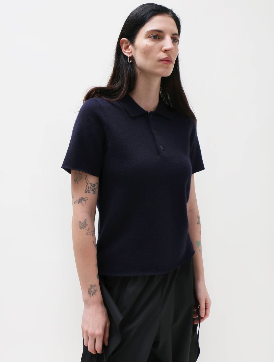 [F]익스트림캐시미어 26ss salamander 폴로 니트/네이비 상품이미지2