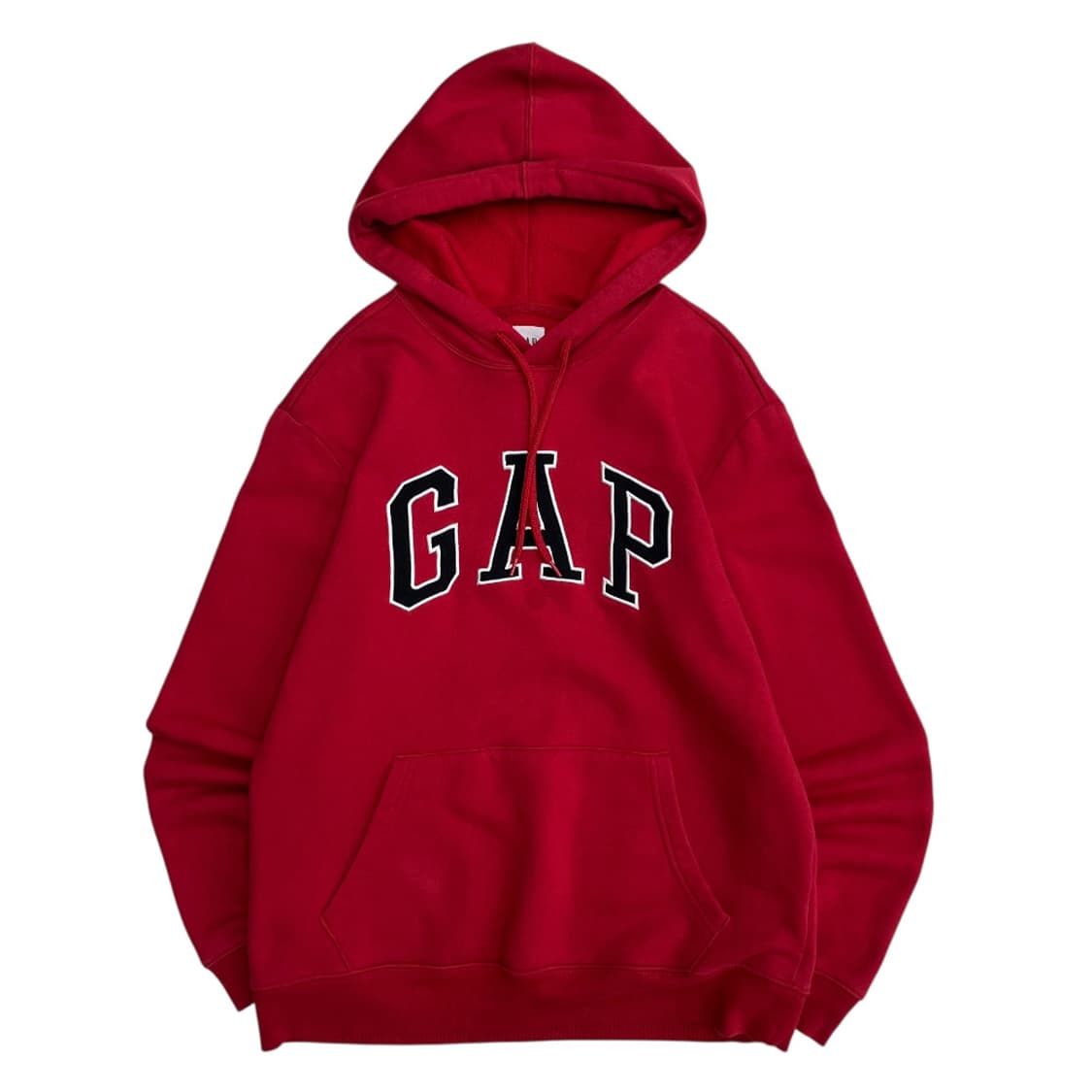 갭 블랙 센터로고 레드 후드 S 상품이미지2
